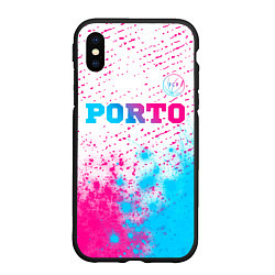 Чехол iPhone XS Max матовый Porto Neon Gradient