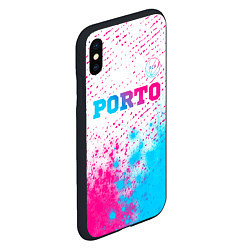 Чехол iPhone XS Max матовый Porto Neon Gradient, цвет: 3D-черный — фото 2