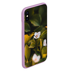 Чехол iPhone XS Max матовый Цветы колокольчик - весна, цвет: 3D-сиреневый — фото 2