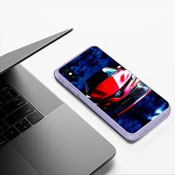 Чехол iPhone XS Max матовый Тойота Камри, цвет: 3D-светло-сиреневый — фото 2