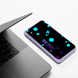 Чехол iPhone XS Max матовый Хвост феи - абстракция, цвет: 3D-светло-сиреневый — фото 2