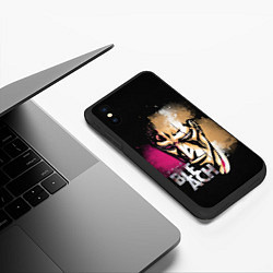 Чехол iPhone XS Max матовый Кенпачи Зараки Bleach, цвет: 3D-черный — фото 2