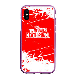 Чехол iPhone XS Max матовый Five Finger Death Punch - metal