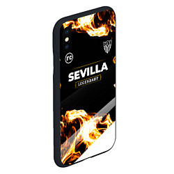 Чехол iPhone XS Max матовый Sevilla Legendary Sport Fire, цвет: 3D-черный — фото 2