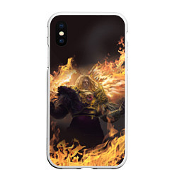 Чехол iPhone XS Max матовый Фулгрим Феникс, цвет: 3D-белый