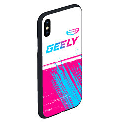 Чехол iPhone XS Max матовый Geely Auto Neon Gradient, цвет: 3D-черный — фото 2