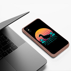 Чехол iPhone XS Max матовый Ретро утка, цвет: 3D-коричневый — фото 2
