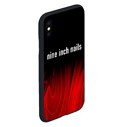 Чехол iPhone XS Max матовый Nine Inch Nails Red Plasma, цвет: 3D-черный — фото 2