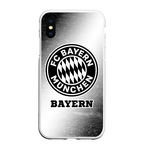 Чехол iPhone XS Max матовый Bayern Sport на светлом фоне / 3D-Белый – фото 1