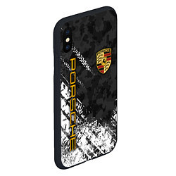 Чехол iPhone XS Max матовый PORSCHE : КАМУФЛЯЖ И СЛЕД ПРОТЕКТОРА, цвет: 3D-черный — фото 2