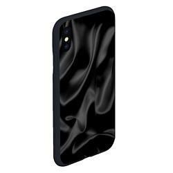 Чехол iPhone XS Max матовый Черный шелк, цвет: 3D-черный — фото 2