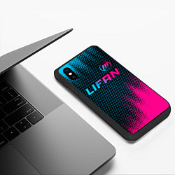 Чехол iPhone XS Max матовый Lifan Auto Neon Gradient, цвет: 3D-черный — фото 2