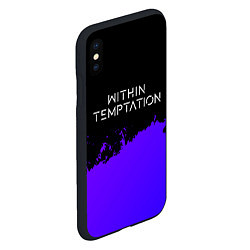 Чехол iPhone XS Max матовый Within Temptation Purple Grunge, цвет: 3D-черный — фото 2