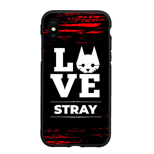 Чехол iPhone XS Max матовый Stray Love Классика / 3D-Черный – фото 1