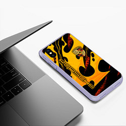 Чехол iPhone XS Max матовый ПОРШ - ОРГАНИЧЕСКИЙ, цвет: 3D-светло-сиреневый — фото 2