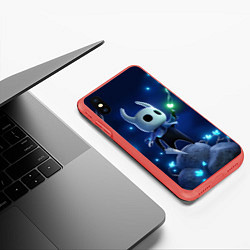 Чехол iPhone XS Max матовый Hollow Knight неоновые бабочки, цвет: 3D-красный — фото 2