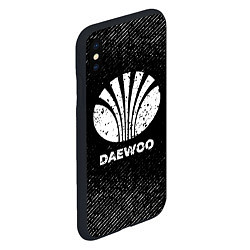 Чехол iPhone XS Max матовый Daewoo с потертостями на темном фоне, цвет: 3D-черный — фото 2