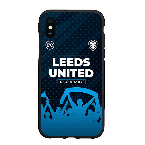 Чехол iPhone XS Max матовый Leeds United legendary форма фанатов / 3D-Черный – фото 1