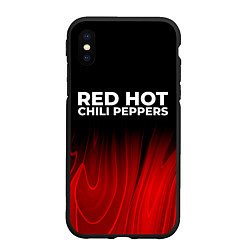 Чехол iPhone XS Max матовый Red Hot Chili Peppers red plasma, цвет: 3D-черный