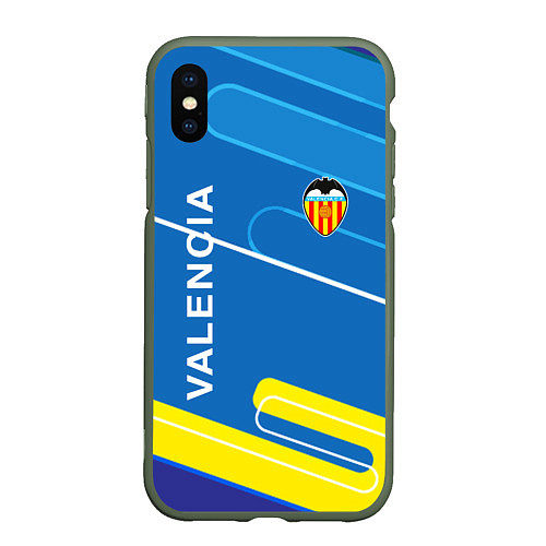 Чехол iPhone XS Max матовый Valencia Абстракция / 3D-Темно-зеленый – фото 1