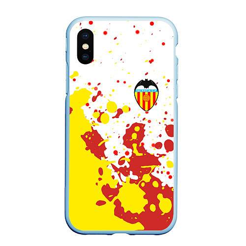 Чехол iPhone XS Max матовый Valencia Краска / 3D-Голубой – фото 1