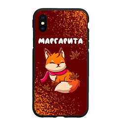 Чехол iPhone XS Max матовый Маргарита осенняя лисичка, цвет: 3D-черный