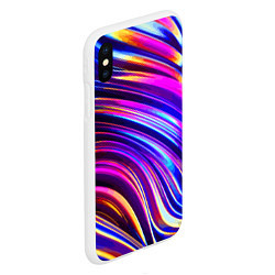 Чехол iPhone XS Max матовый Яркая цветная композиция, цвет: 3D-белый — фото 2