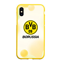 Чехол iPhone XS Max матовый Borussia Абстракция кружочки