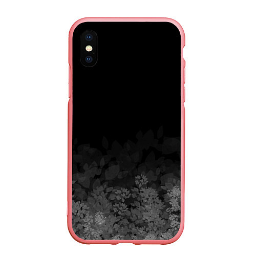 Чехол iPhone XS Max матовый Листва на темном фоне / 3D-Баблгам – фото 1