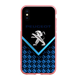 Чехол iPhone XS Max матовый Peugeot абстракция sport