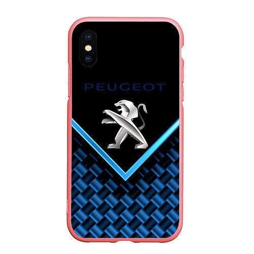 Чехол iPhone XS Max матовый Peugeot абстракция sport / 3D-Баблгам – фото 1