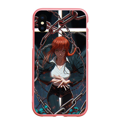 Чехол iPhone XS Max матовый Человек-бензопила : Макима / 3D-Баблгам – фото 1