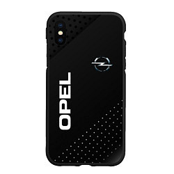 Чехол iPhone XS Max матовый Opel Карбон, цвет: 3D-черный