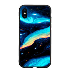 Чехол iPhone XS Max матовый Космические просторы - Абстракция, цвет: 3D-черный