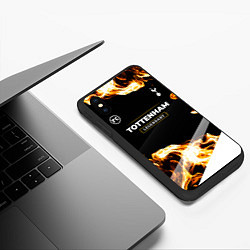 Чехол iPhone XS Max матовый Tottenham legendary sport fire, цвет: 3D-черный — фото 2