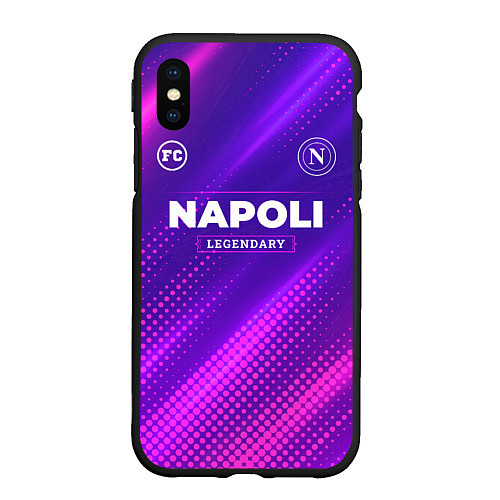 Чехол iPhone XS Max матовый Napoli legendary sport grunge / 3D-Черный – фото 1