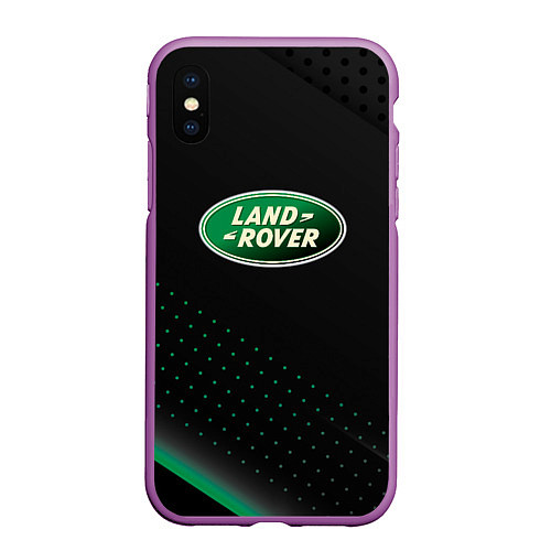 Чехол iPhone XS Max матовый Land rover Зелёная абстракция / 3D-Фиолетовый – фото 1