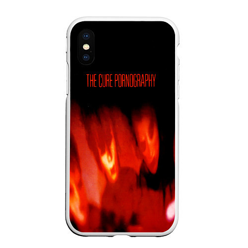 Чехол iPhone XS Max матовый Pornography - The Cure / 3D-Белый – фото 1