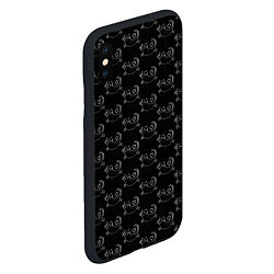 Чехол iPhone XS Max матовый Коты С Сердечками, цвет: 3D-черный — фото 2