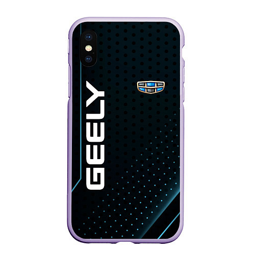 Чехол iPhone XS Max матовый Geely Абстракция / 3D-Светло-сиреневый – фото 1