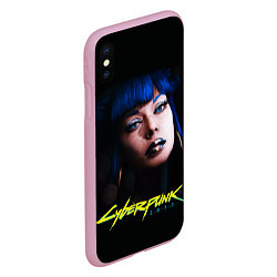 Чехол iPhone XS Max матовый Cyberpunk 2077 - Чери Наулин, цвет: 3D-розовый — фото 2