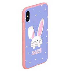Чехол iPhone XS Max матовый Кролик - символ 2023 года, цвет: 3D-баблгам — фото 2