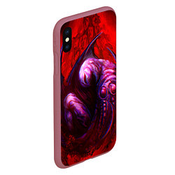 Чехол iPhone XS Max матовый Берсерк Демон, цвет: 3D-малиновый — фото 2