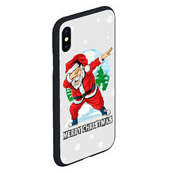 Чехол iPhone XS Max матовый Dab Santa Merry Christmas, цвет: 3D-черный — фото 2