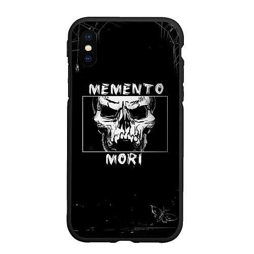 Чехол iPhone XS Max матовый SKULL - MOMENTO MORI / 3D-Черный – фото 1