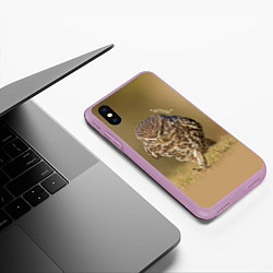 Чехол iPhone XS Max матовый Штош - мем - совёнок, цвет: 3D-сиреневый — фото 2