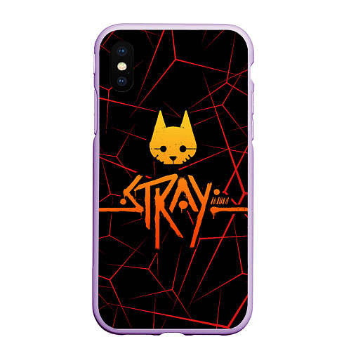 Чехол iPhone XS Max матовый Stray cat игра блуждающий кот / 3D-Сиреневый – фото 1