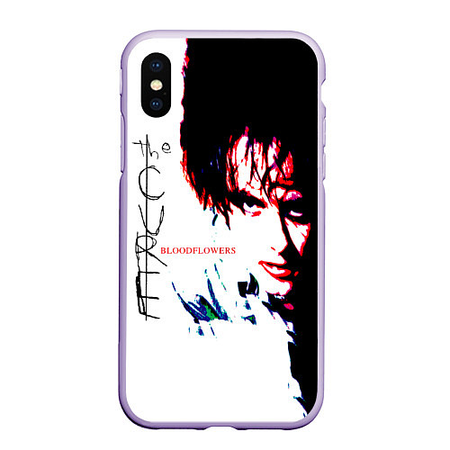 Чехол iPhone XS Max матовый Bloodflowers - The Cure / 3D-Светло-сиреневый – фото 1