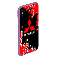 Чехол iPhone XS Max матовый Mitsubishi - краска, цвет: 3D-фиолетовый — фото 2