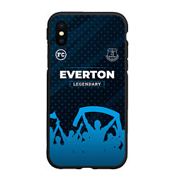 Чехол iPhone XS Max матовый Everton legendary форма фанатов